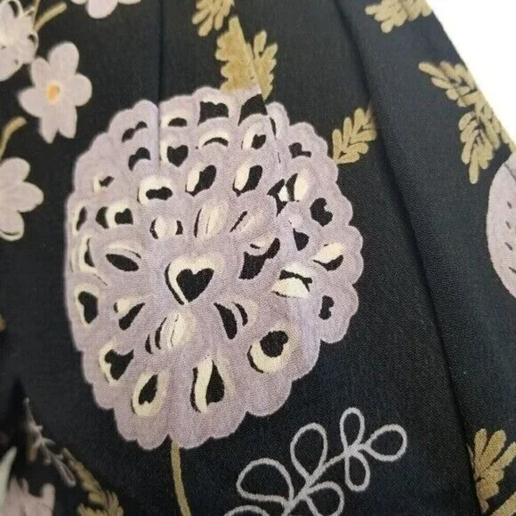 Reformation Penny black floral wrap dress - Picture 6 of 11